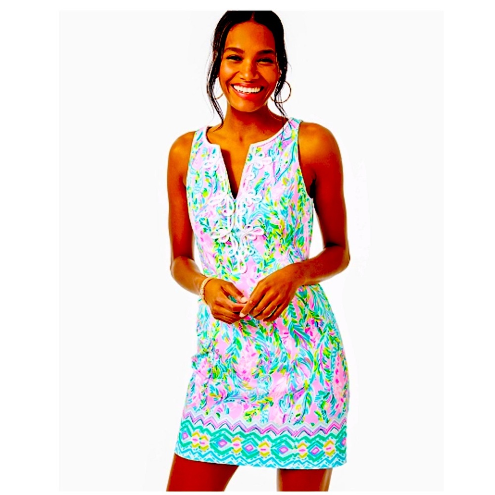 Gabby pink shift dress - size 14